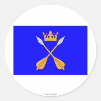 Dalarnas län flag classic round sticker