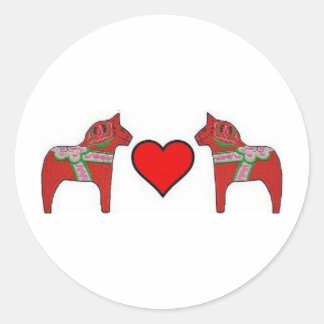 Dalas and Hearts Classic Round Sticker