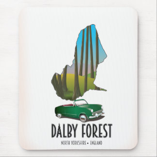 Dalby Forest North Yorkshire travel map Mouse Mat