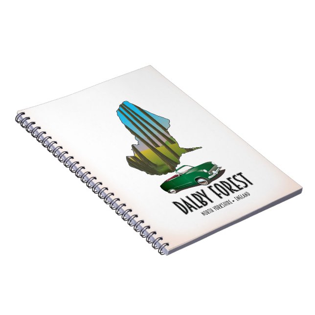 Dalby Forest North Yorkshire travel map Notebook (Right Side)