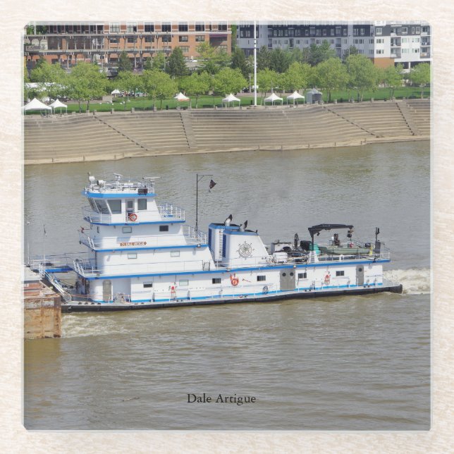 Dale Artigue glass coaster (Front)