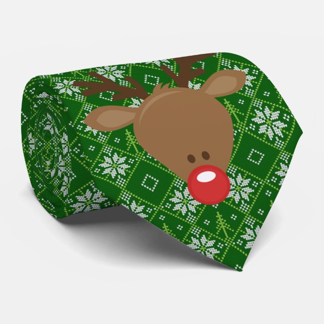 Dale Christmas Collection Rudolph Christmas Tie (Rolled)