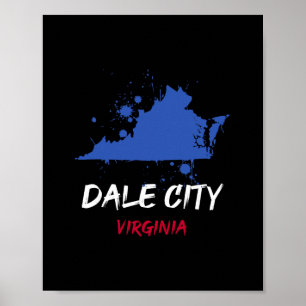 Dale City Virginia Va Paint Splatter Vacation Souv Poster