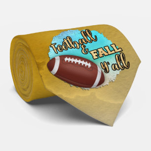 Dale Football & Fall Y'all on Yellow Neck Tie