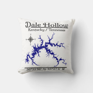 Dale Hollow Lake Kentucky Tennessee Nautical Map P Cushion