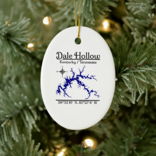 Dale Hollow Lake Kentucky Tennessee Oval Ornament