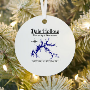 Dale Hollow Lake KY TN Metal Circle Ornament