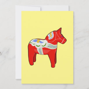 Dalecarlian horse invitation