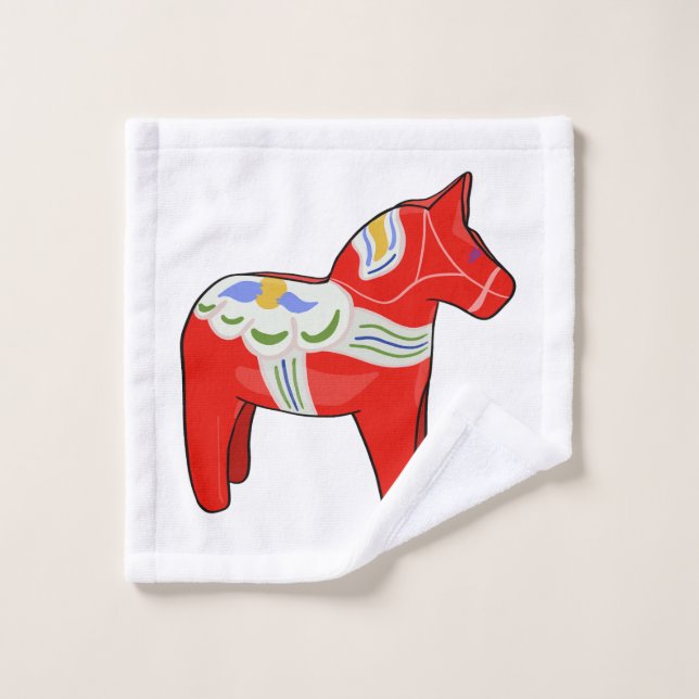 Dalecarlian horse wash cloth (Wash Cloth)