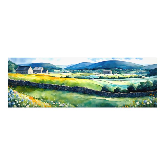 “Dalehaven” Wide Landscape Yorkshire Dales Scene Photo Print (Front)