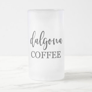 Dalgona TikTok Whipped Coffee Frosted Glass Beer Mug
