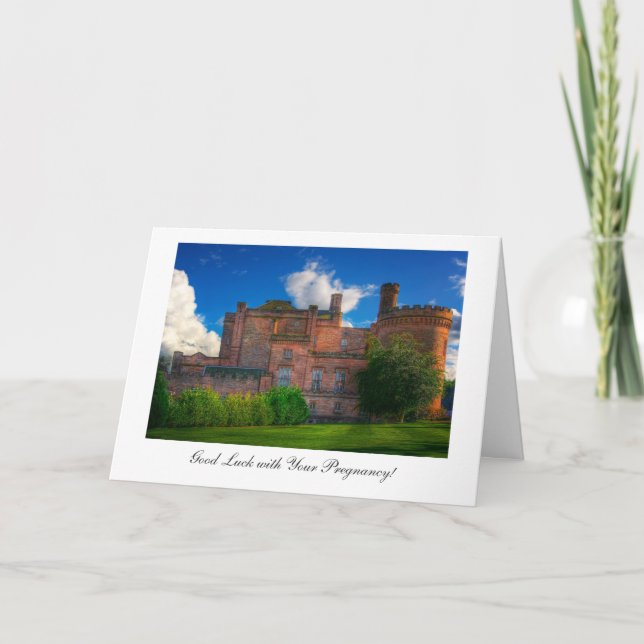 Dalhousie Castle - Good Luck with Pregnancy Card (Front)
