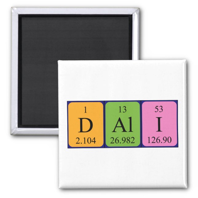 Dali periodic table name magnet (Front)