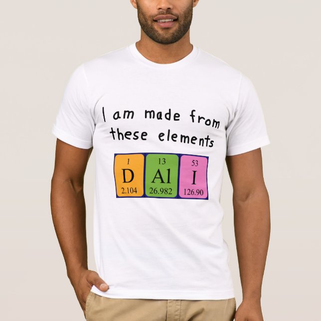 Dali periodic table name shirt (Front)