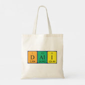 Dali periodic table name tote bag (Back)
