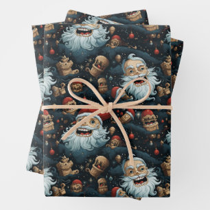 Dali-Santa Wrapping Paper Sheet