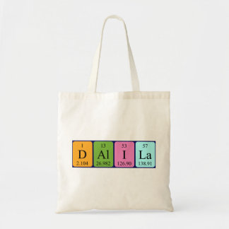 Dalila periodic table name tote bag