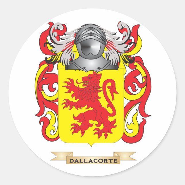 Dalla Corte Coat of Arms Classic Round Sticker (Front)