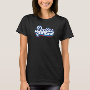 Dallas 4th Of July American Flag Usa America Tex T-Shirt