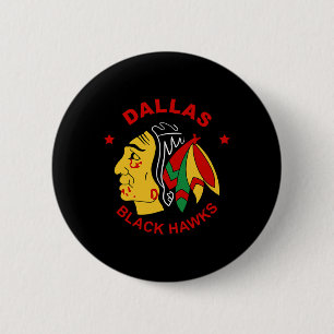 Dallas Black Hawks Vintage Hockey Fan 6 Cm Round Badge