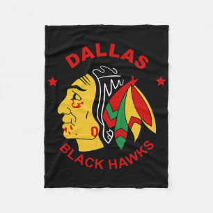 Dallas Black Hawks Vintage Hockey Fan  Fleece Blanket