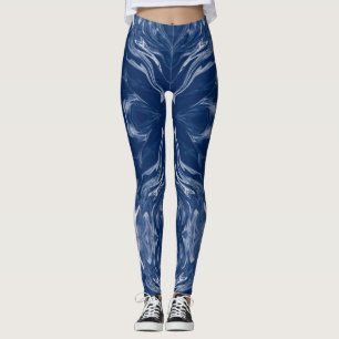 Dallas Blue and Silver Leggings