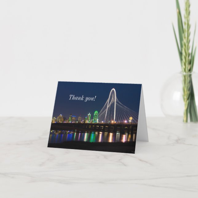 Dallas Bridge View Thank You Card (Front)