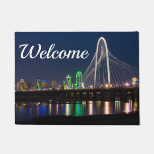 Dallas Bridge View Welcome Doormat