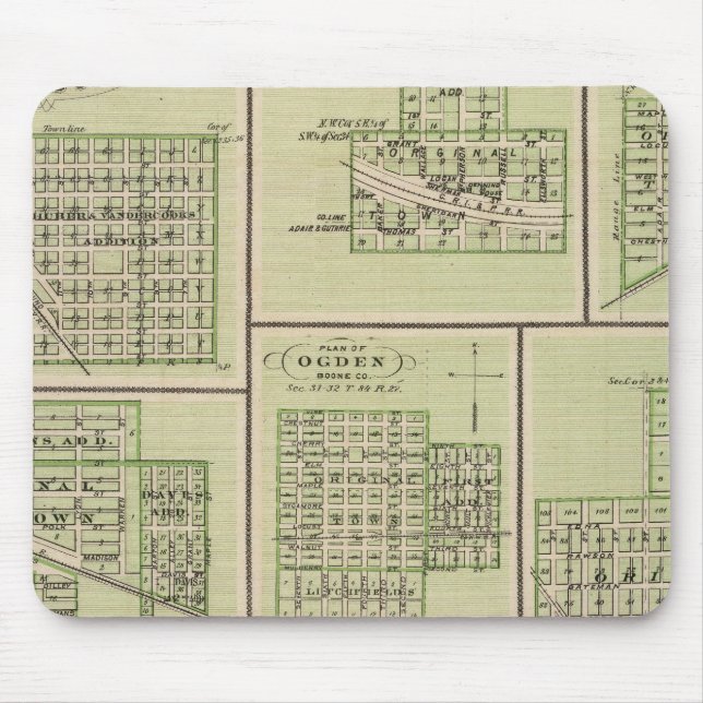 Dallas Centre, Casey, DeSoto, Dexter Mouse Mat (Front)