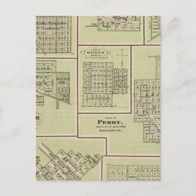 Dallas Centre, Casey, DeSoto, Dexter Postcard (Front)