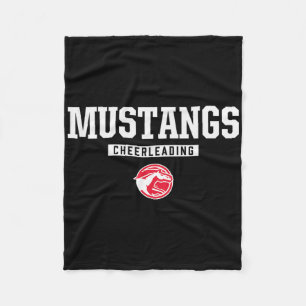 Dallas Centre-grimes Mustangs Logo Cheerleading Hs Fleece Blanket