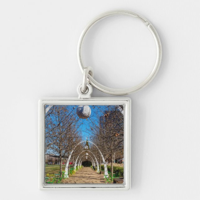 Dallas Christmas Arches Key Ring (Front)