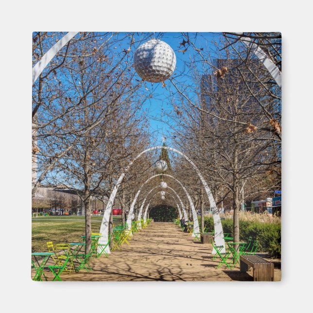 Dallas Christmas Arches Magnet (Front)