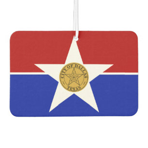 Dallas city flag car air freshener