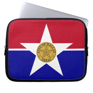 Dallas City Flag Laptop Sleeve