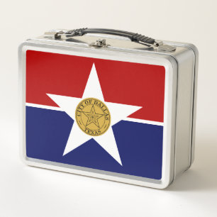 Dallas city flag metal lunch box
