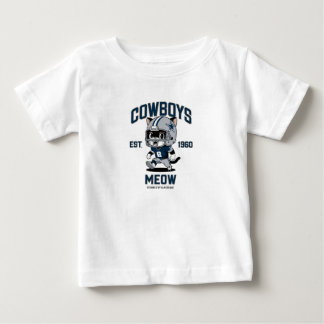 Dallas Cowboys Cute Kitten Football Player Baby T-Shirt