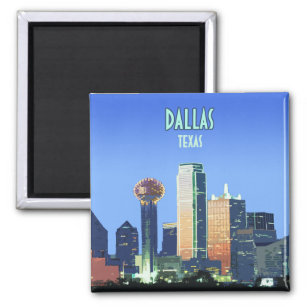 Dallas Downtown Texas Vintage Magnet