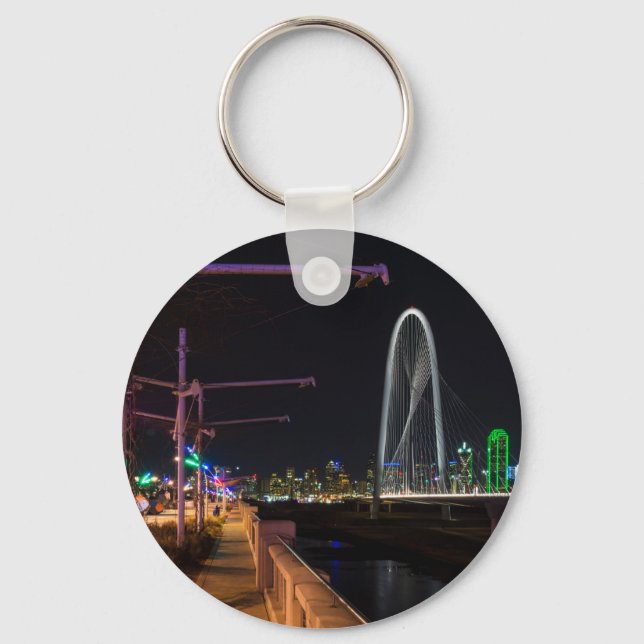 Dallas Evening Walk Key Ring (Front)