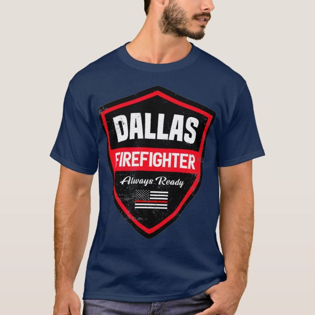 Dallas Fire  Rescue Firefighter First Responder T-Shirt (Front)