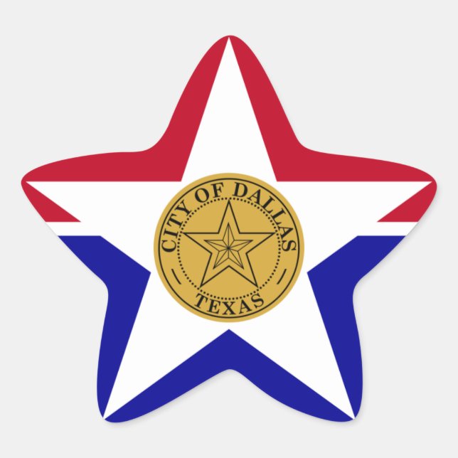 Dallas Flag Star Sticker (Front)