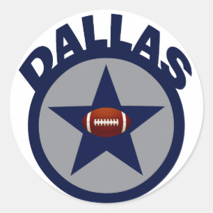 DALLAS FOOTBALL CLASSIC ROUND STICKER