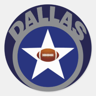 DALLAS FOOTBALL CLASSIC ROUND STICKER