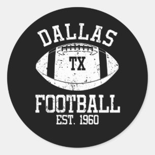 Dallas Football Fan Gift Present Idea Classic Round Sticker