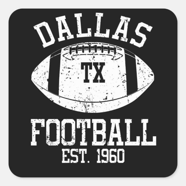 Dallas Football Fan Gift Present Idea Square Sticker (Front)