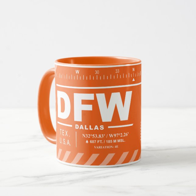 Dallas-Fort Worth International Airport DFW Mug (Front Left)