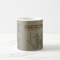 Dallas/Ft. Worth Airport (DFW) Diagram Mug