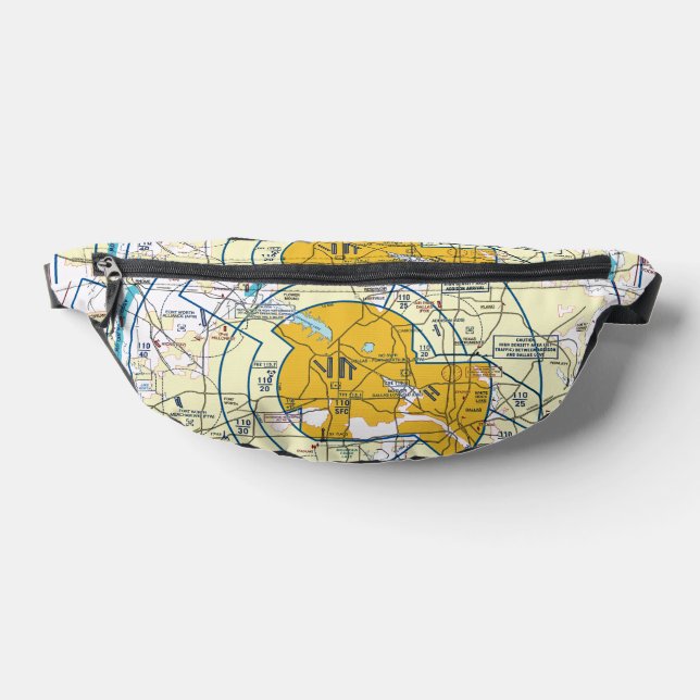 Dallas - Ft. Worth Flyway Chart  Bum Bags (Lay Down)