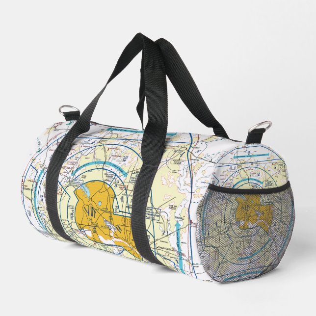 Dallas - Ft. Worth Flyway Chart  Duffle Bag (Right Corner)
