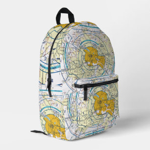 Dallas - Ft. Worth Flyway Chart  Printed Backpack